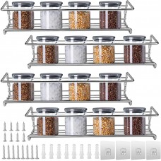 4 Pack Spice Racks Spice Rack Organizer for Cabinet, Door Mount